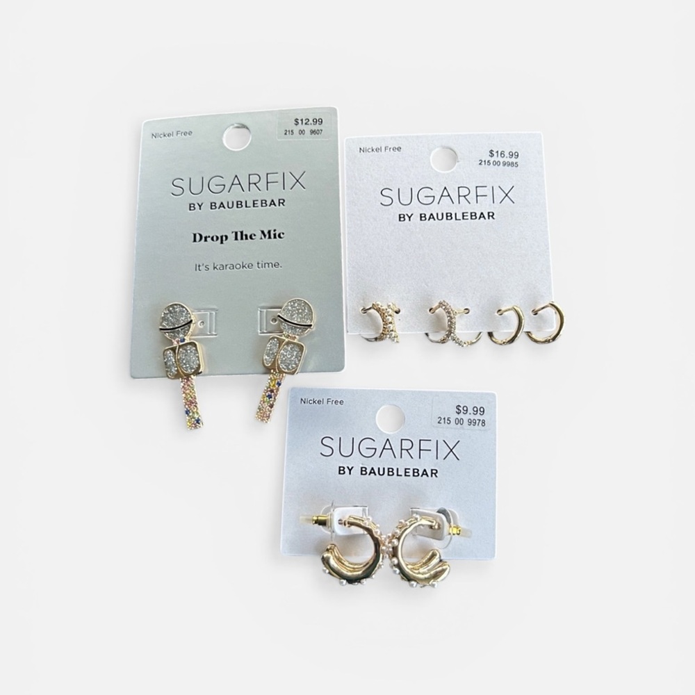 SugarFix collection of New earrings for pierced ears loop bling glam gifts
